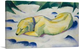 Dog Lying In The Snow 1910-1-Panel-12x8x.75 Thick