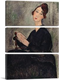 Portrait of Dedie 1918-3-Panels-60x40x1.5 Thick