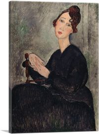 Portrait of Dedie 1918-1-Panel-12x8x.75 Thick