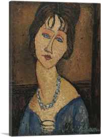 Portrait of Jeanne Hebuterne 1917-1-Panel-12x8x.75 Thick
