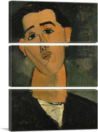 Portrait of Juan Gris 1915-3-Panels-60x40x1.5 Thick