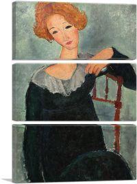 Woman with Red Hair 1917-3-Panels-90x60x1.5 Thick