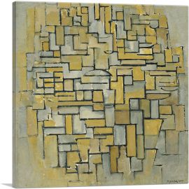 Composition in Brown and Gray 1913-1-Panel-36x36x1.5 Thick