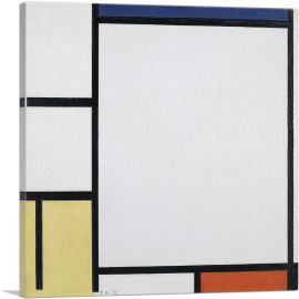 Composition with Blue, Red, Yellow, and Black 1922-1-Panel-18x18x1.5 Thick