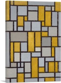 Composition with Grid #1 1918-1-Panel-12x8x.75 Thick