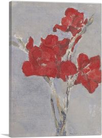 Red Gladioli 1906-1-Panel-26x18x1.5 Thick