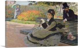 Camille Monet on a Bench-1-Panel-26x18x1.5 Thick