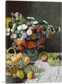 Flowers and Fruit 1869-1-Panel-18x12x1.5 Thick