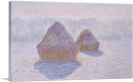 Haystacks - Effect of Snow and Sun 1891-1-Panel-18x12x1.5 Thick