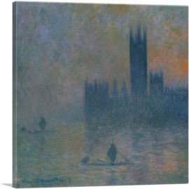 Houses of Parliament - Effect of Fog 1903-1-Panel-36x36x1.5 Thick