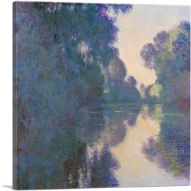 Morning on the Seine near Giverny 1897-1-Panel-36x36x1.5 Thick