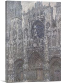 Rouen Cathedral Grey Weather 1894-1-Panel-40x26x1.5 Thick