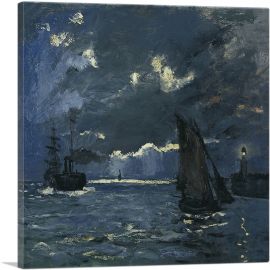 Seascape Night Effect 1866-1-Panel-36x36x1.5 Thick