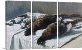 Still Life With Pheasants And Plovers-3-Panels-90x60x1.5 Thick