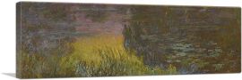 The Water Lilies - Setting Sun 1915-1-Panel-60x20x1.5 Thick