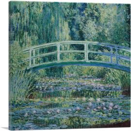 Water Lilies and Japanese Bridge-1-Panel-26x26x.75 Thick