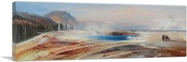 Big Springs In Yellowstone Park 1872-1-Panel-36x12x1.5 Thick