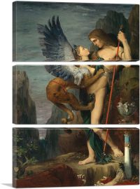 Oedipus And The Sphinx 1864-3-Panels-90x60x1.5 Thick