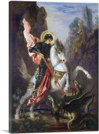 Saint George And The Dragon 1889-1-Panel-40x26x1.5 Thick