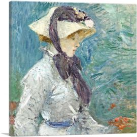 A Young Woman With a Straw Hat 1884-1-Panel-26x26x.75 Thick