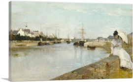 The Harbor At Lorient 1869-1-Panel-12x8x.75 Thick