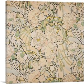 Peonies 1897-1-Panel-18x18x1.5 Thick