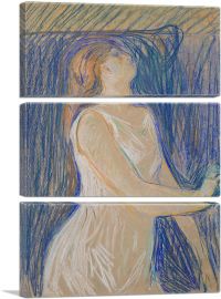 Ketch of the Model Posing 1893-3-Panels-60x40x1.5 Thick