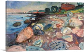 Shore with Red House 1904-1-Panel-26x18x1.5 Thick