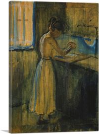 Young Woman Washing Herself 1896-1-Panel-40x26x1.5 Thick