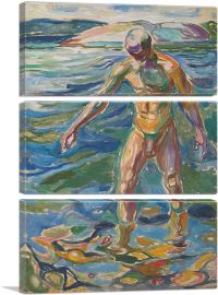 Bathing Man 1918-3-Panels-90x60x1.5 Thick