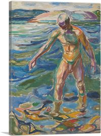 Bathing Man 1918-1-Panel-40x26x1.5 Thick