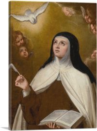 Saint Theresa Surrounded By Angels-1-Panel-26x18x1.5 Thick