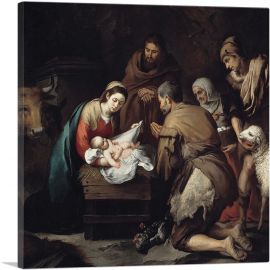 The Adoration Of The Shepherds 1650-1-Panel-26x26x.75 Thick