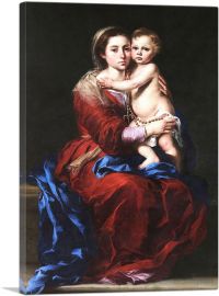 The Virgin Of The Rosary 1650-1-Panel-26x18x1.5 Thick