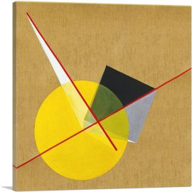 Yellow Circle 1921-1-Panel-18x18x1.5 Thick