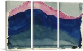 Pink and Blue Mountain 1916-3-Panels-90x60x1.5 Thick