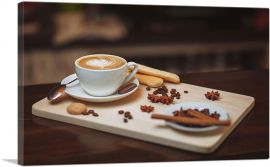 Coffee Espresso with Chocolate Coffee Shop decor-1-Panel-26x18x1.5 Thick