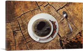 Coffee on Wooden Table Coffee Shop decor