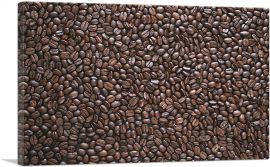 Coffee Pattern Cafe Decor Rectangle-1-Panel-60x40x1.5 Thick