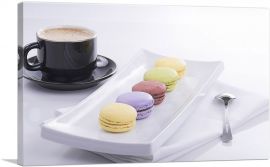 Colorful Cookies With Coffee Home decor-1-Panel-12x8x.75 Thick