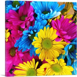 Colorful Flowers Home decor-1-Panel-26x26x.75 Thick