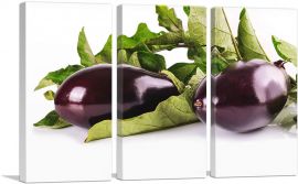 Eggplant Diner Restaurant decor-3-Panels-90x60x1.5 Thick