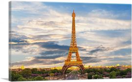 Eiffel Tower Paris Landscape Home Decor Rectangle-1-Panel-40x26x1.5 Thick