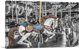 Amusement Park Horse Home decor-1-Panel-40x26x1.5 Thick