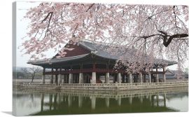 Japan Temple Blossom Home decor-1-Panel-26x18x1.5 Thick