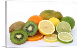 Kiwi Lemon Limette Orange Papaya Fruits Supermarket decor