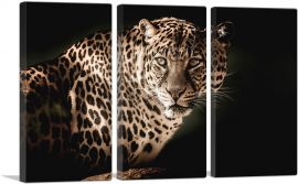 Leopard Face Home decor-3-Panels-90x60x1.5 Thick