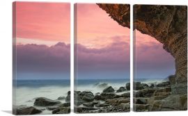 Ocean Coast Sunset Home Decor Rectangle-3-Panels-90x60x1.5 Thick
