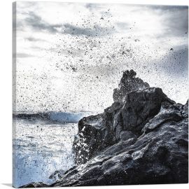 Ocean Rock Home decor-1-Panel-26x26x.75 Thick