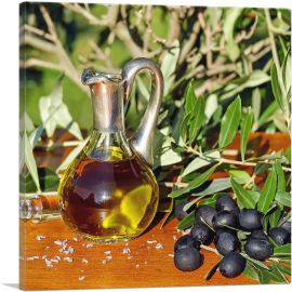 Olive Oil And Olives Home decor-1-Panel-36x36x1.5 Thick